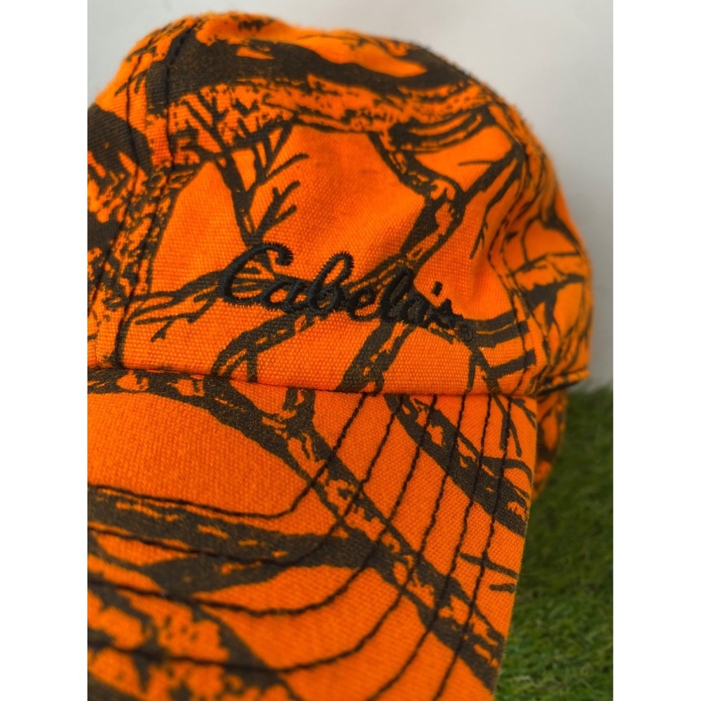 Cabela's Gore-Tex Thinsulate Blaze Orange Camouflage Hunting Cap XL Fabric - Picture 7 of 10